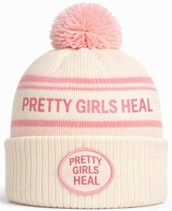 Pretty Girls Heal Pom Pom Beanie
